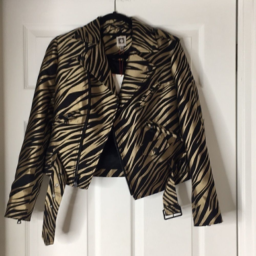 NWT Anne Klein motorcycle style jacket size 2